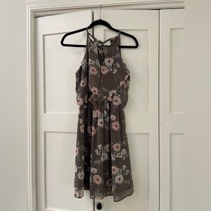 Maurice’s Grey Floral Dress, size S